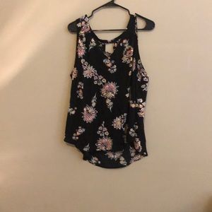 V neck printed tank